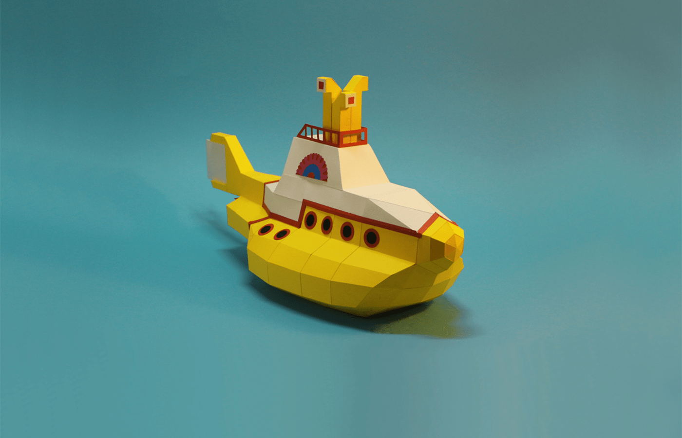 Papercraft_Submarino-amarelo